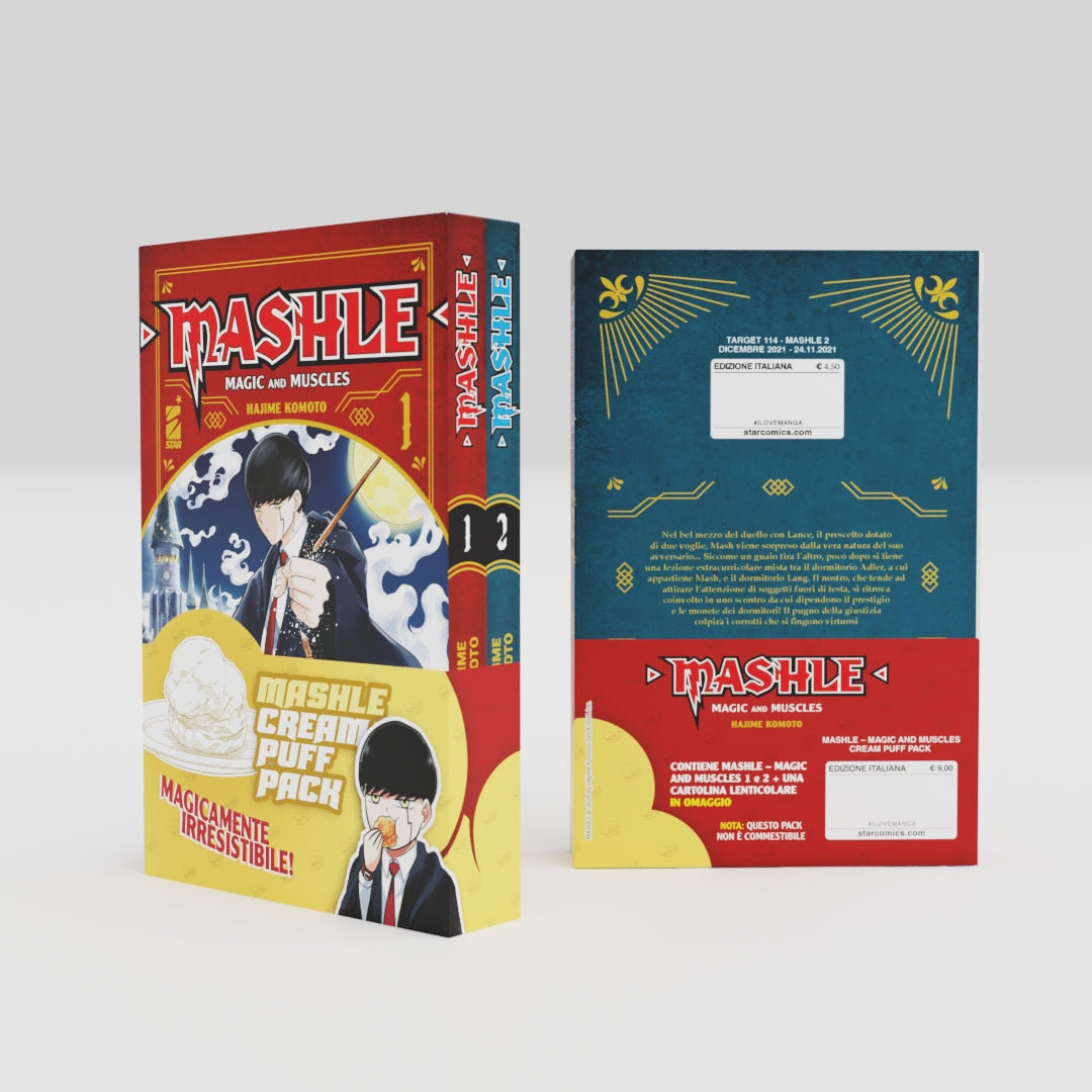 Mashle Cream Puff Pack (Vol. 1-2 + Gadget) – Edizioni Star Comics – Italiano