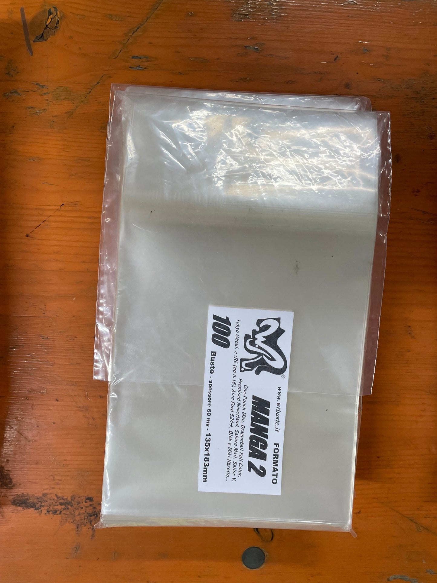 MANGA 2 135 x 183 mm WR BUSTE 100 Buste Protettive per fumetti