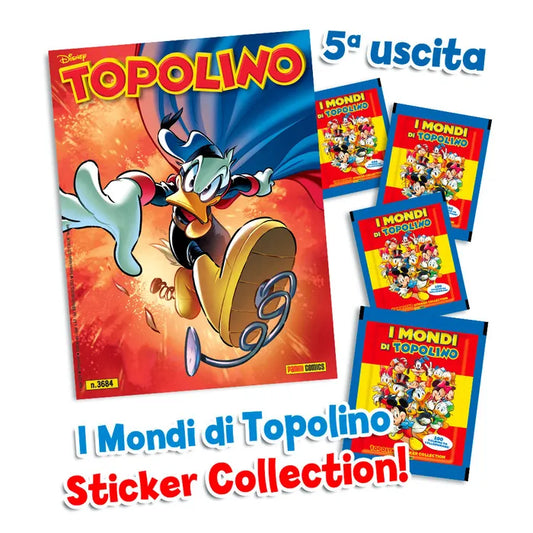 Topolino 3684 con Figurine "I Mondi di Topolino"