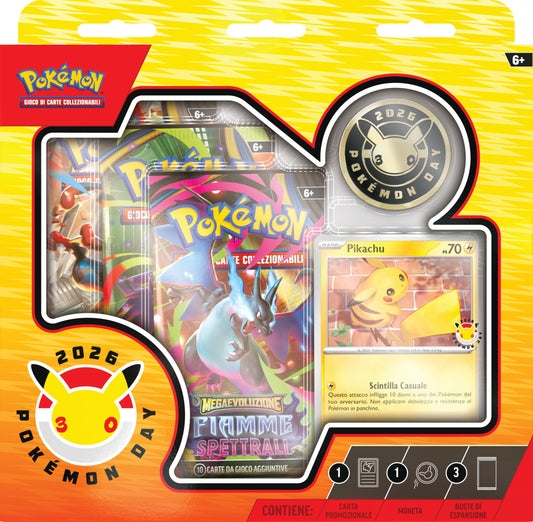 Collezione Pokémon Day 30th Anniversario 2026 Pikachu Promo Box ITA