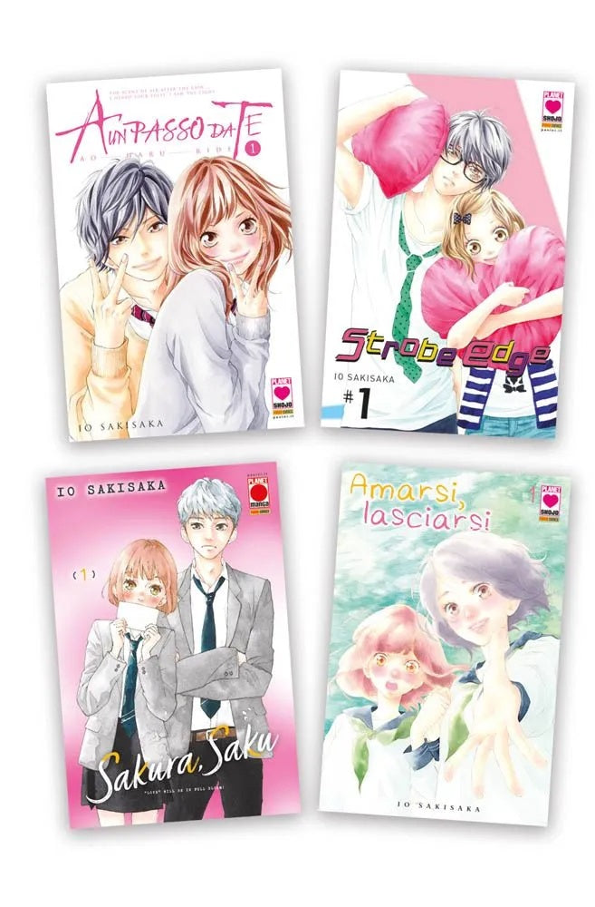 Io Sakisaka Variant Bundle (Sakura, Saku 1 Variant + Ao Haru Ride – A un Passo da Te 1 Variant + Strobe Edge 1 Variant + Amarsi, Lasciarsi 1 Variant) – Panini Comics – Italiano