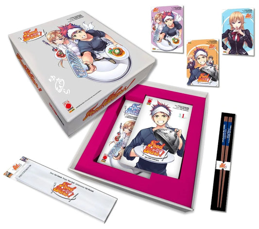 Food Wars Cofanetto Deluxe (Vol. 1 Variant + 2 Variant + Gadget) – Panini Comics – Italiano
