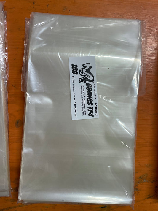 COMICS TP4   190 x 270 mm WR BUSTE  100 Buste Protettive per fumetti