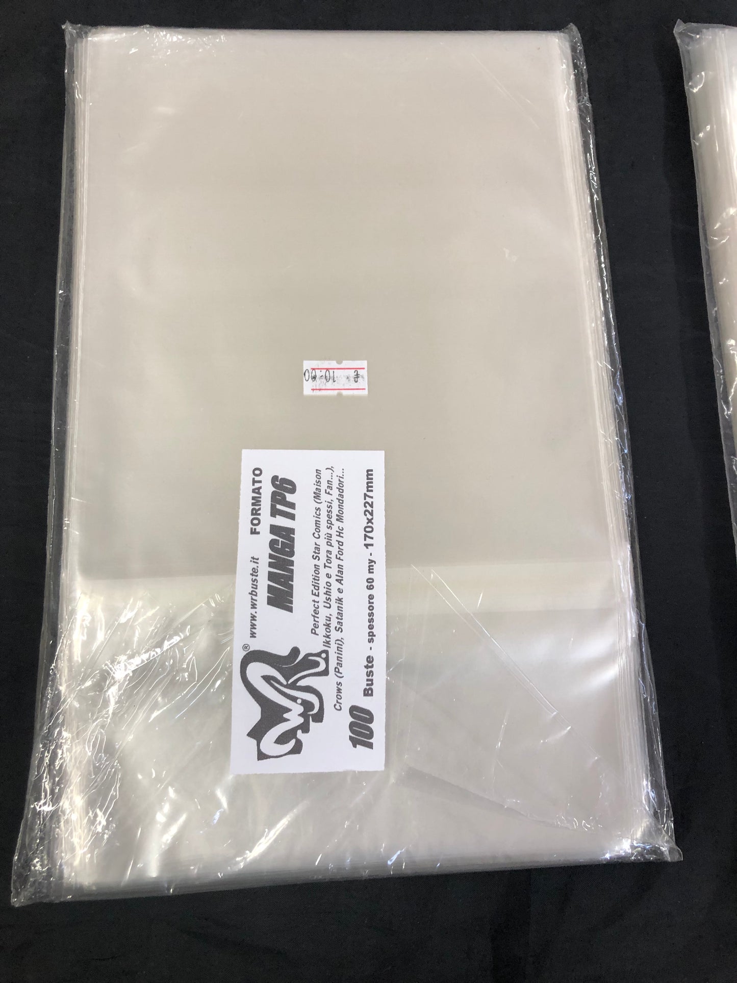 MANGA TP6  170x227 mm WR BUSTE  100 Buste Protettive per fumetti