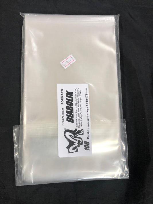 DIABOLIK 131x178 mm WR BUSTE  100 Buste Protettive per fumetti