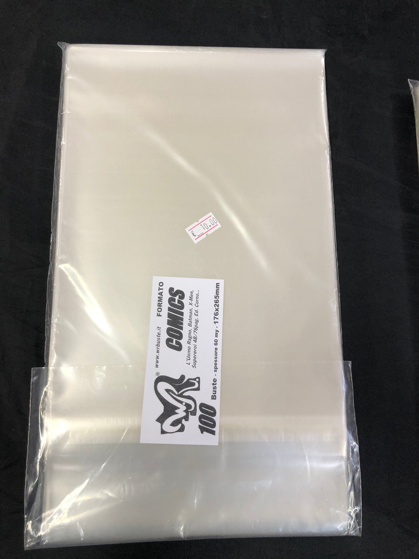 COMICS 176x265 mm WR BUSTE  100 Buste Protettive per fumetti (Copia)