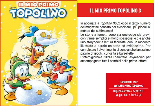 Topolino - Supertopolino 3662 + Il Mio Primo Topolino 3 - Panini Comics - Italiano