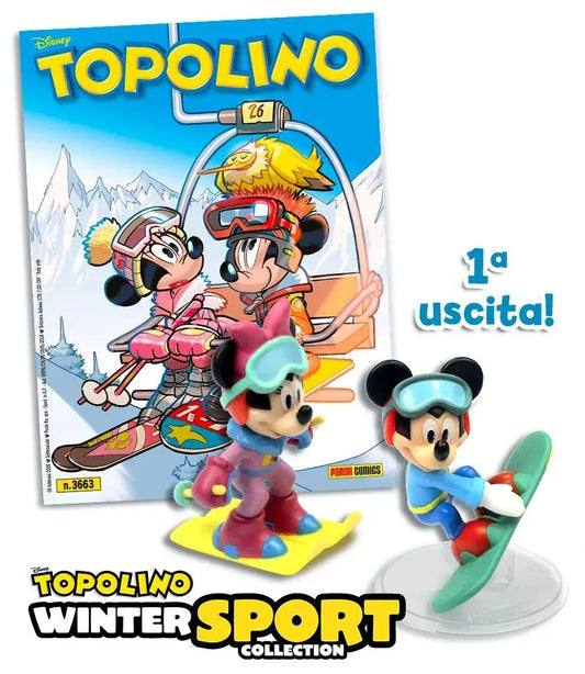 Topolino - Supertopolino 3663 + Statuine Sport Olimpici Invernali - Topolino e Minni - Panini Comics - Italiano